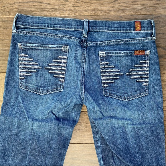 7 For All Mankind Colette Women's Straight Dark Wash Jeans Size 31 - Picture 5 of 15